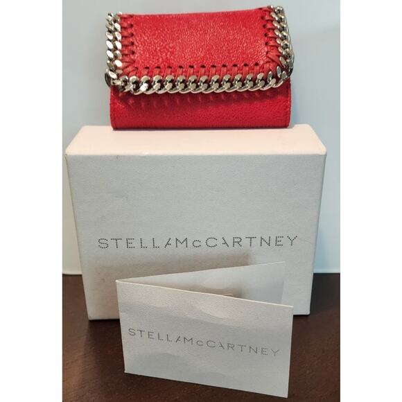 Stella McCartney Key Holder Eco Shaggy Deer w/Palladium Chain, Lipstick, NWT - Picture 11 of 12
